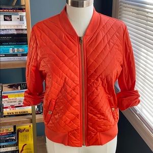 NWOT Orange Bomber Jacket
